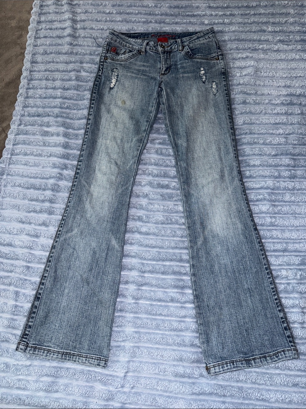 Vintage Y2K Foxy Jeans Low-Rise Bootcut Flare Light Wash